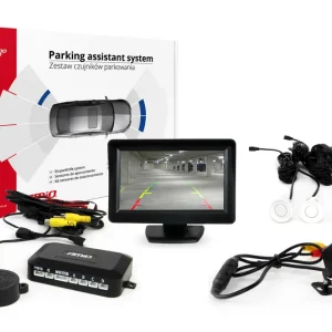 Aito Pysäköintiavustin TFT01 4,3″ HD-315 kameralla, LED ja 4 anturia, valkoinen