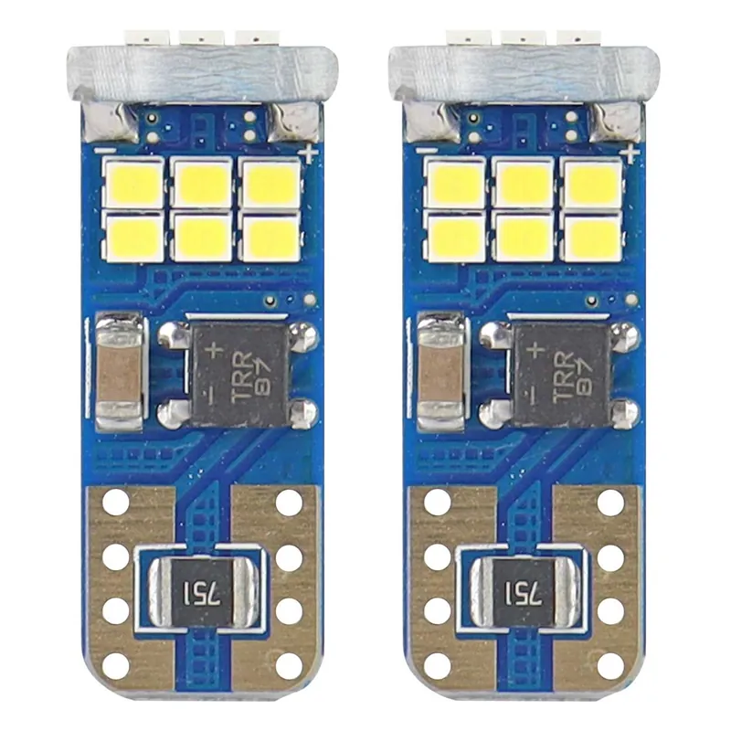 LED-polttimo CANBUS 18SMD UltraBright 2016 T10e (W5W) valkoinen 12V/24V Heti Saatavilla