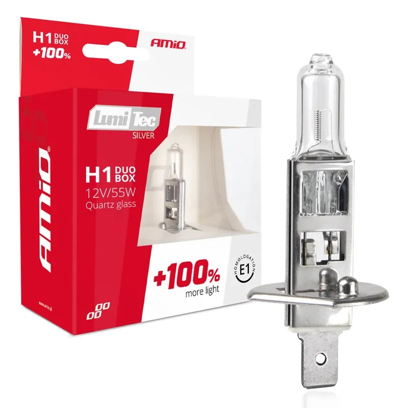 Viikonlopputarjous Halogeenipolttimo H1 12V 55W Lumitec Silver +100% tuplapakkaus