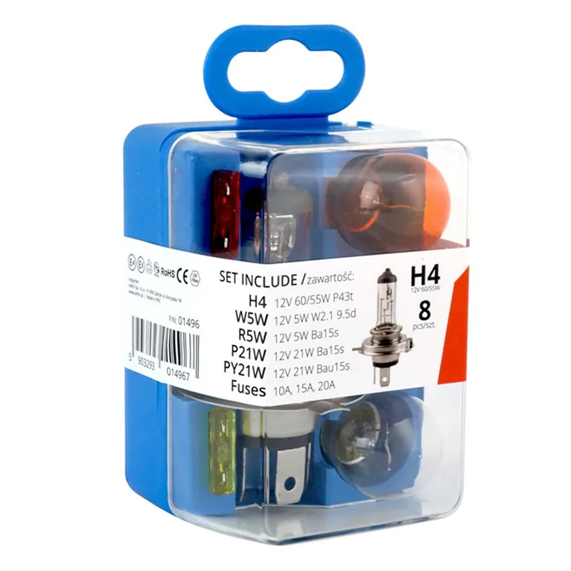 Superhinta Halogeenipolttimo- ja sulakesarja 8 osaa H4