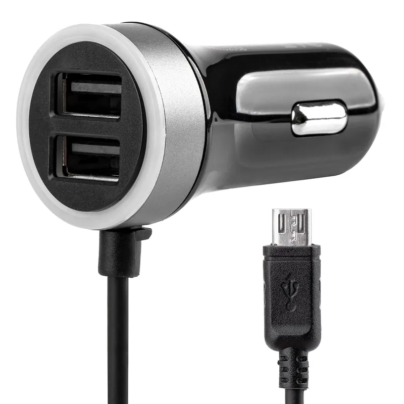 Ajankohtainen Autolaturi PCH PRO-01 microUSB+2xUSB 2,4A 12/24V