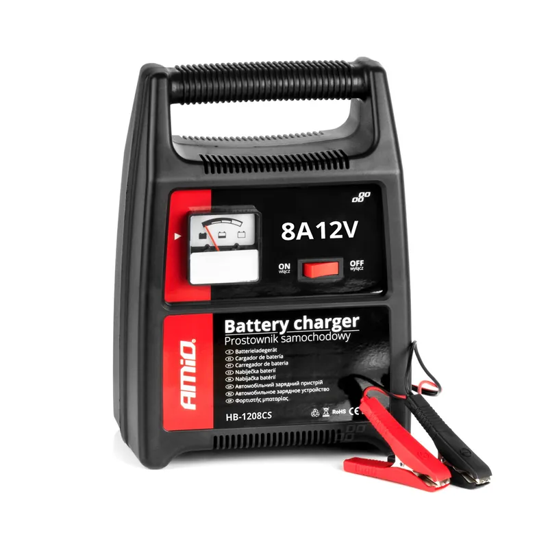 Tasasuuntaaja, akkulaturi 8A, 12 V AMiO SBC-8A Kampanjahinta