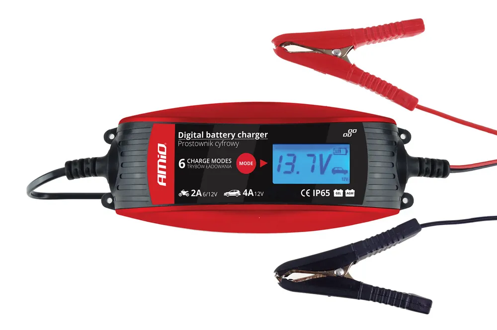 AMiO digitaalinen tasasuuntaaja 6 V/12 V – 2A/4A – DVL DBC-4A Päivän Tarjous