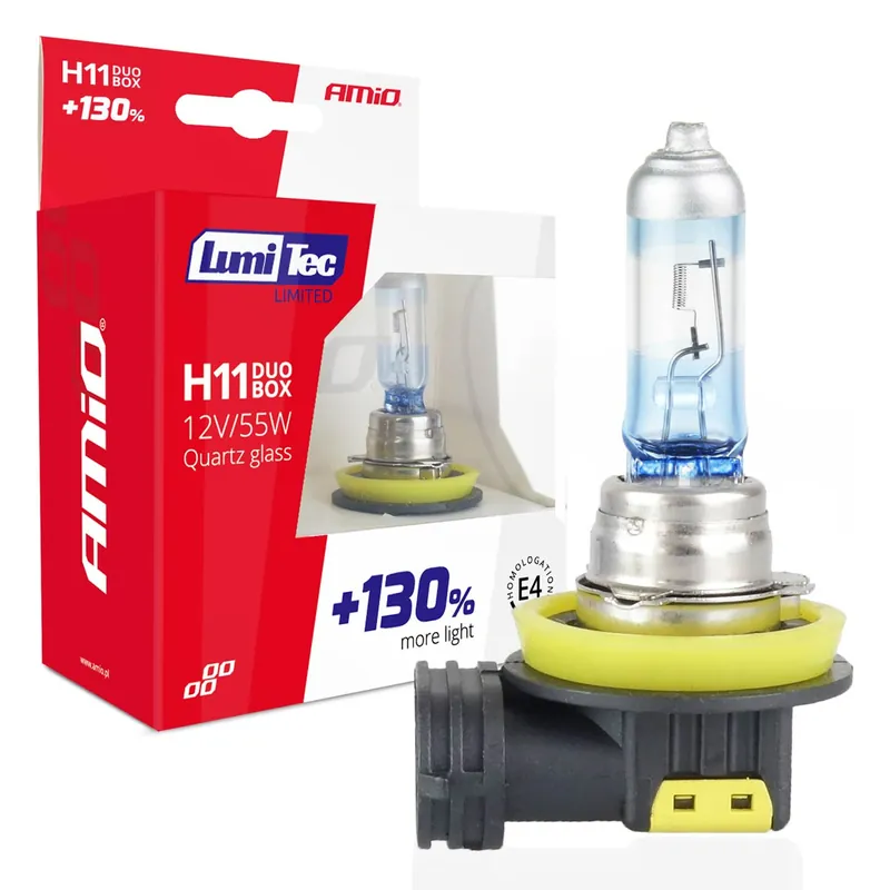 Suosittu Halogeenipolttimo H11 12V 55W Lumitec Limited +130% Duo