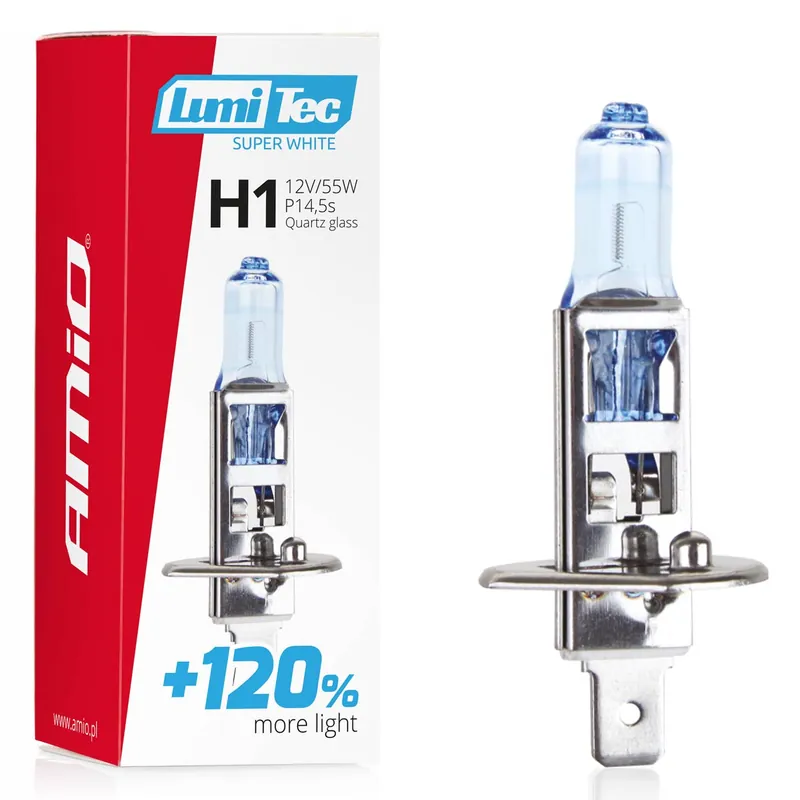 Flash-Tarjous Halogeenipolttimo H1 12 V 55 W Lumitec Super White +120%