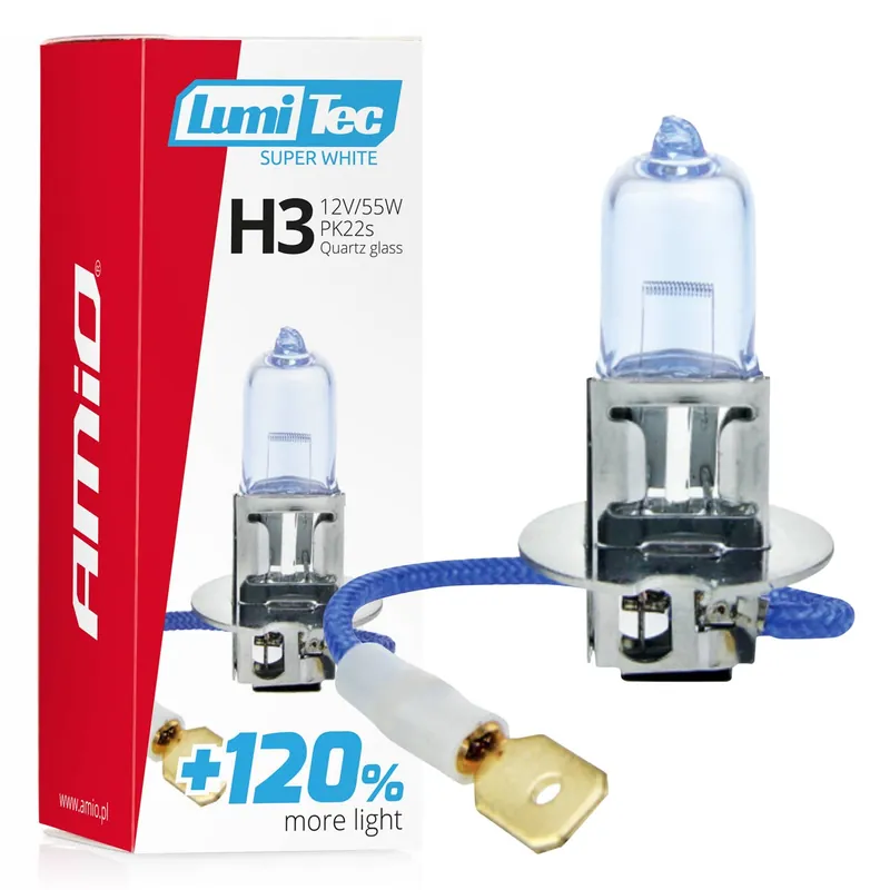 Halogeenipolttimo H3 12 V 55 W Lumitec Super White +120% Alennus