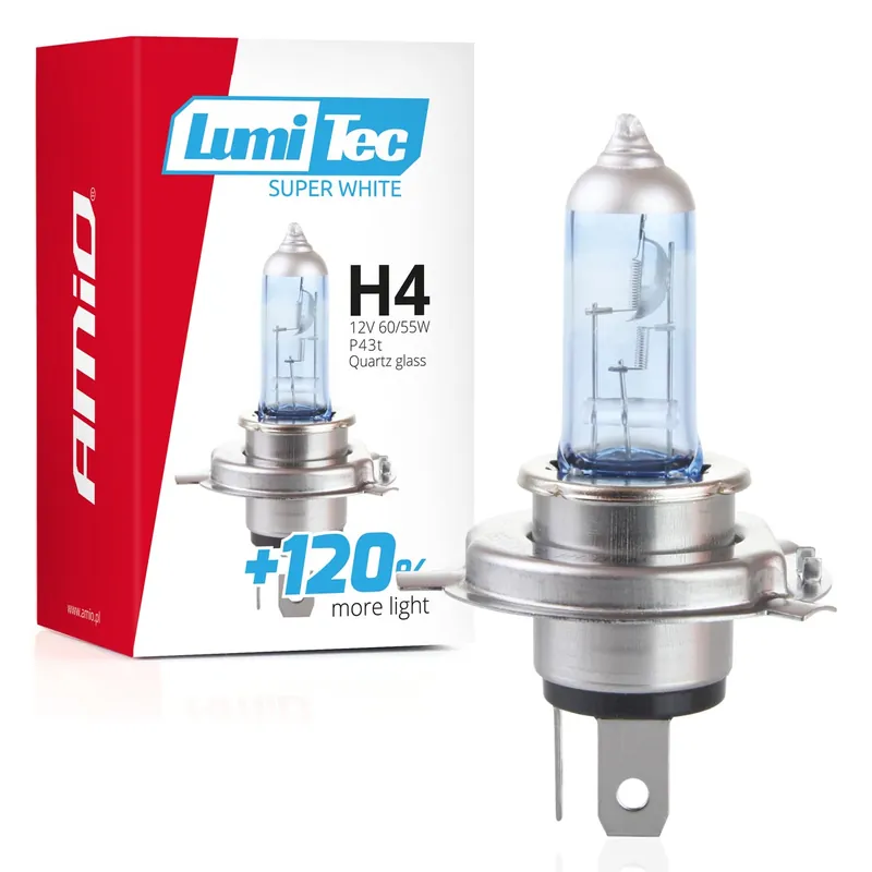 Halogeenipolttimo H4 12 V 60/55 W Lumitec Super White +120% Rajoitettu Tarjous