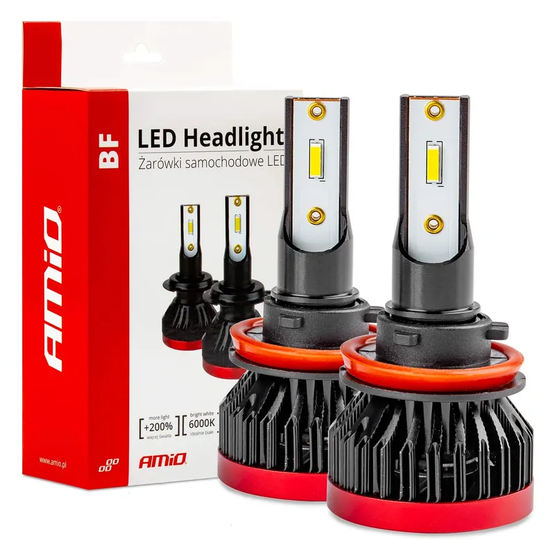 LED-ajovalo H8/H9/H11/H16 BF-sarja Amio Sertifioitu