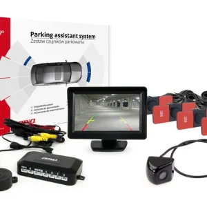 Aito Pysäköintiavustin TFT01 4,3″ HD-310-kameralla ja 4 anturilla, musta, sisäinen