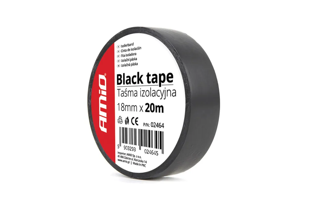 Tarjoushinta Eristysteippi, musta 18mm x 20m (1 kpl)