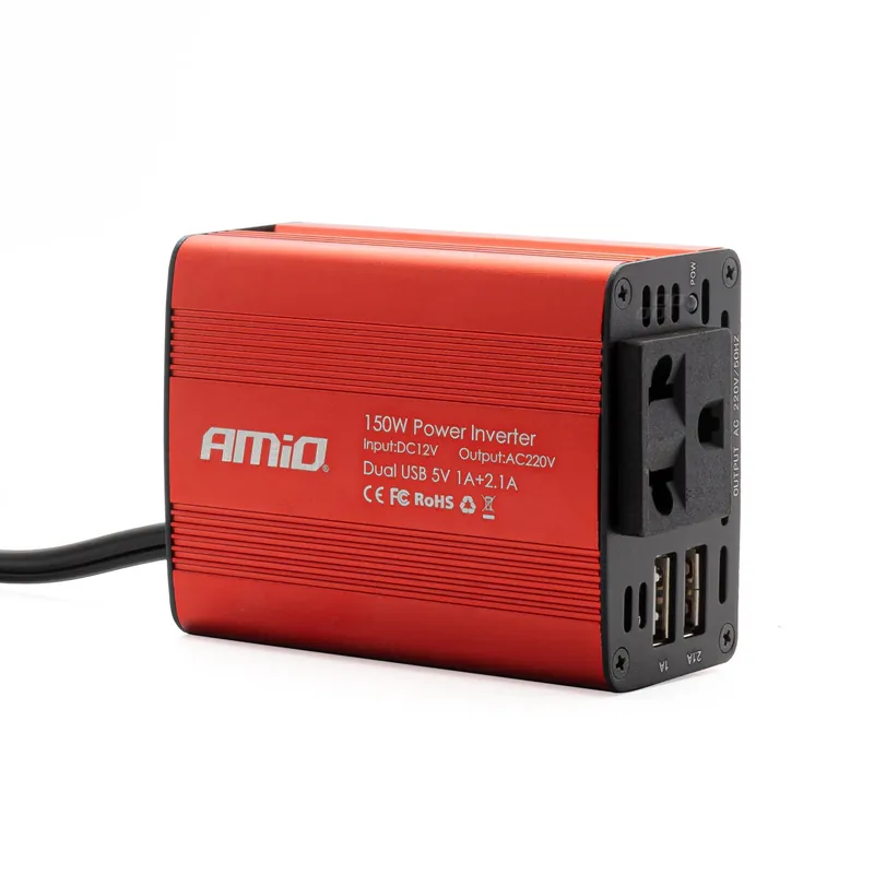 Jännitemuunnin 12 V/230 V 150 W/300 W 2xUSB PI01 Pakollinen (Must-Have)
