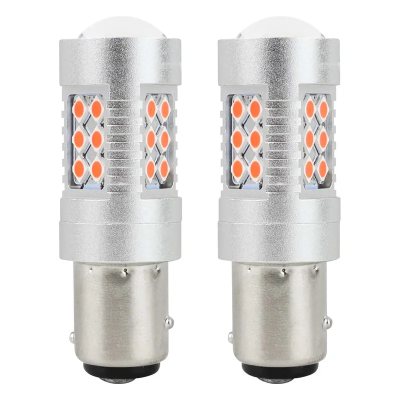 Edullinen LED-polttimo CANBUS 3030 24SMD 1157 BAY15D PR21/5W punainen 12V/24V