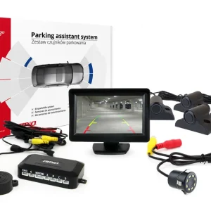 Viikonlopputarjous Pysäköintiavustin TFT01 4.3″ HD-308-LED kameralla ja 4 anturilla musta Truck