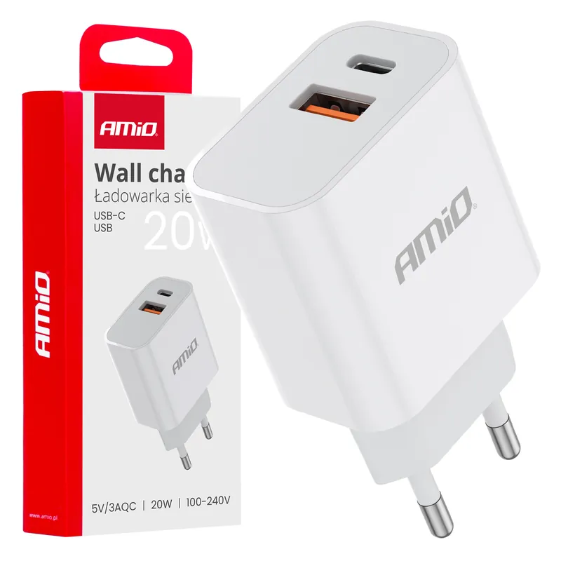 Autolaturi PCH PRO-09 USB+USB-C 20 W Quick Charge 230V Alennettu Hinta