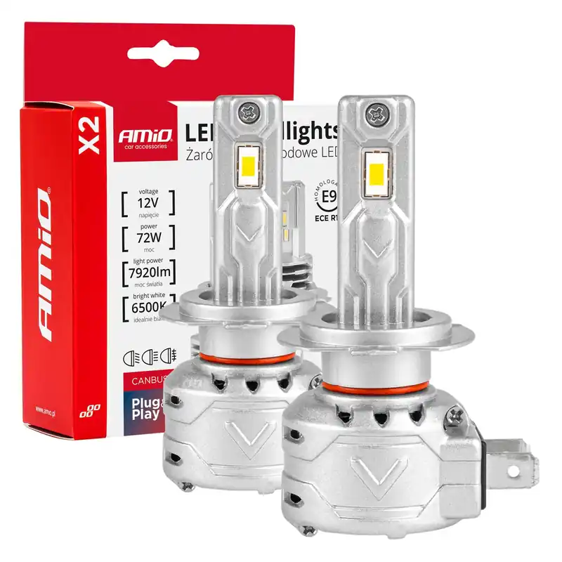 LED-ajovalo H7 X2-sarja AMiO Alennus