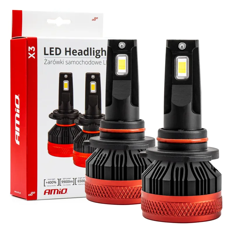 LED-ajovalo HB3 9005 X3-sarja AMiO Turvallinen Maksu