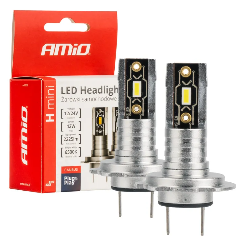 LED-ajovalo H7/H18 H-mini AMiO Loppuunmyynti