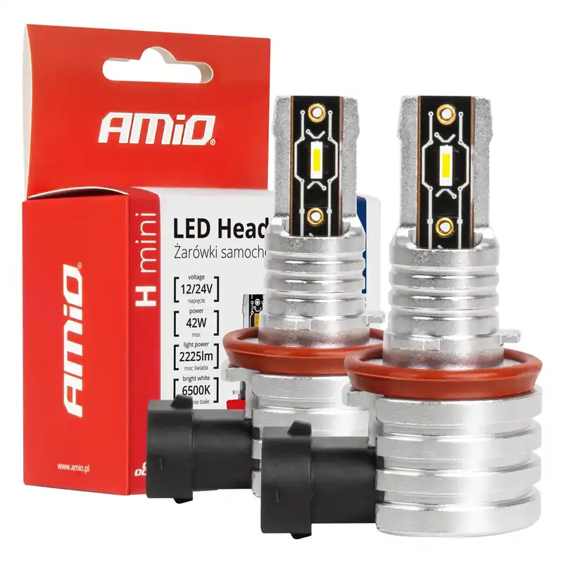 Alennus LED-ajovalo H8/H9/H11/H16 H-mini AMiO