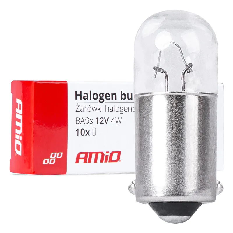 Halogeenipolttimo T4W 12V 4W BA9S 10 kpl Edullinen