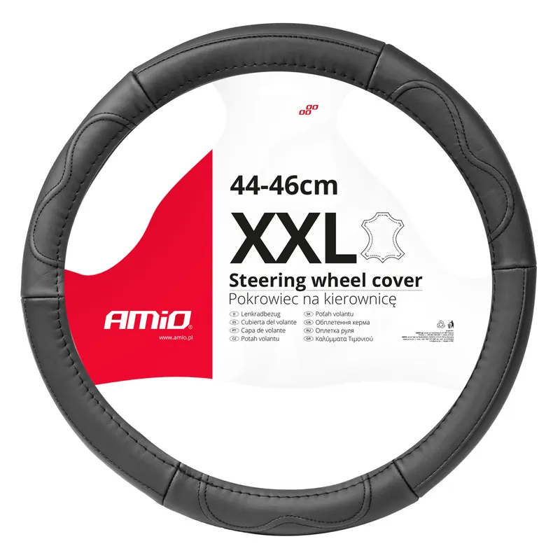 Ohjauspyörän suoja Leather Series SWC-49-XXL (44-46 cm) Heti Saatavilla