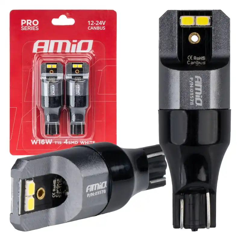 LED-polttimo CANBUS PRO T15 W16W 4×2016 SMD valkoinen 12V/24V Päivän Tarjous