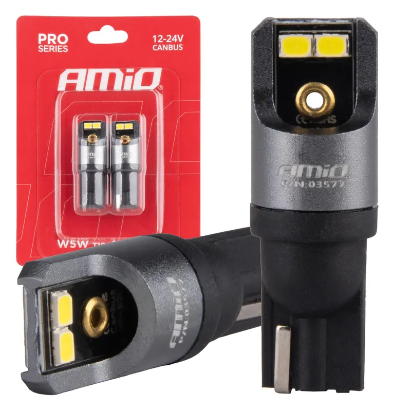 Lähetetään Heti LED-polttimo CANBUS PRO T10 W5W 4×2016 SMD valkoinen 12 V 24 V