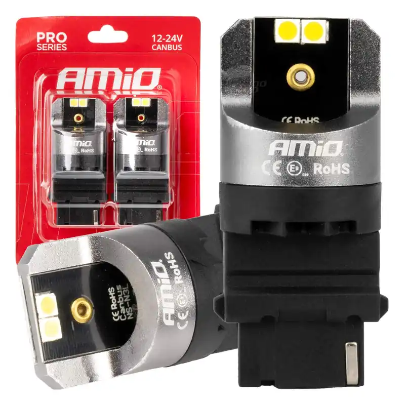 LED-polttimo CANBUS PRO 3156 P27W 4×3030 SMD valkoinen 12/24V CANBUS Tarjoushinta