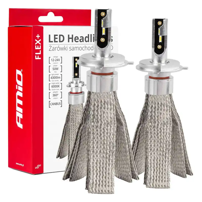 LED-ajovalo AMiO FLEX+ H4/H19 CANBUS 6000K 12V/24V Tilaa Heti