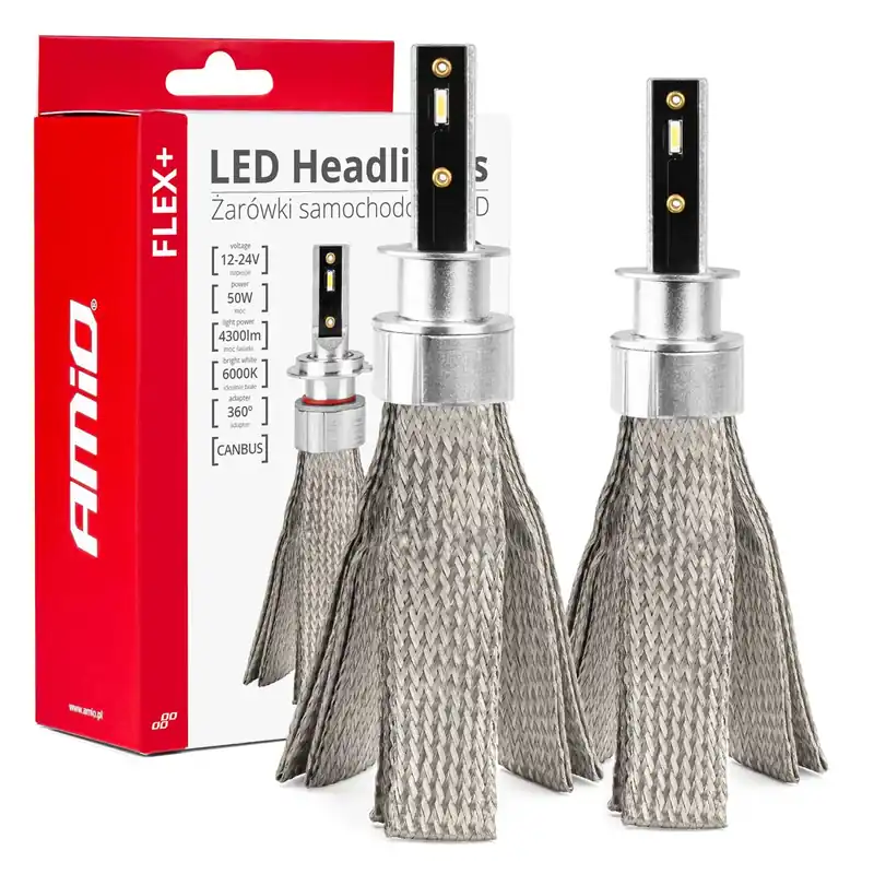 LED-ajovalo AMiO FLEX+ H1 CANBUS 6000K 12V/24V Asiakkaiden Suosikki