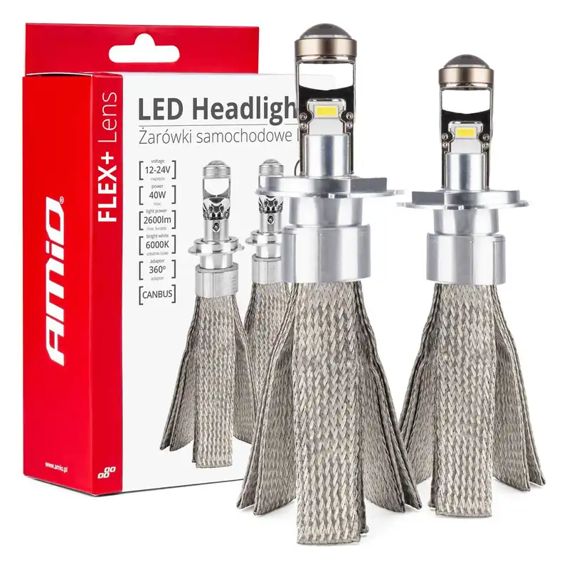 Korkea Laatu LED-ajovalot FLEX+ -sarja H4 linssi 12 V 24 V 6000K CANBUS