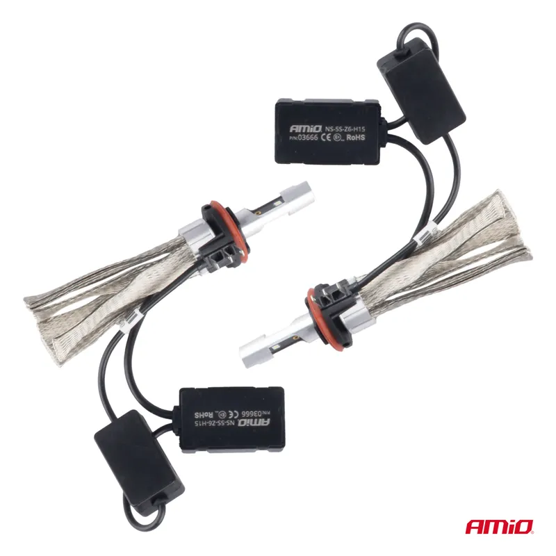 Viimeinen Mahdollisuus LED ajovalopolttimopari FLEX+ H15 6000K Canbus 12V/24V