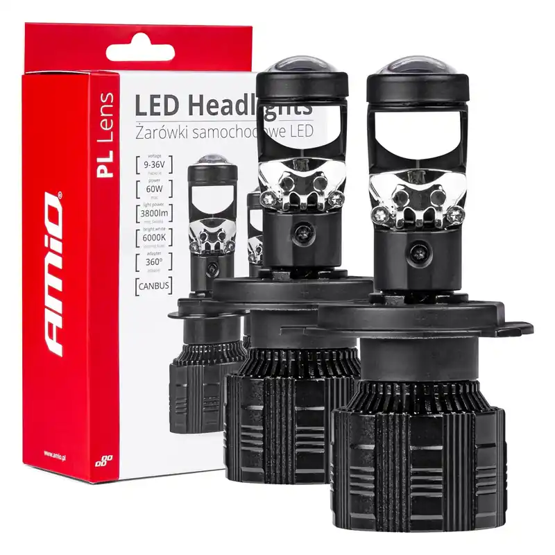 Ilmainen Palautus LED-ajovalo H4 PL Lens -sarja