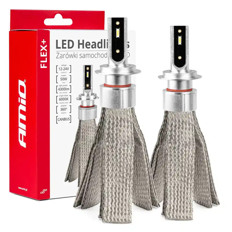 LED-ajovalo AMiO FLEX+ H7 CANBUS 6000K 12/24V Tilaa Nyt