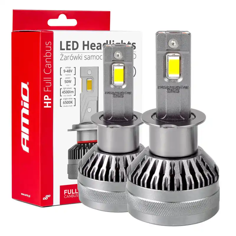 Erikoistarjous LED-ajovalo AMiO LED HP Full CANBUS H3 12V/24V 6500K