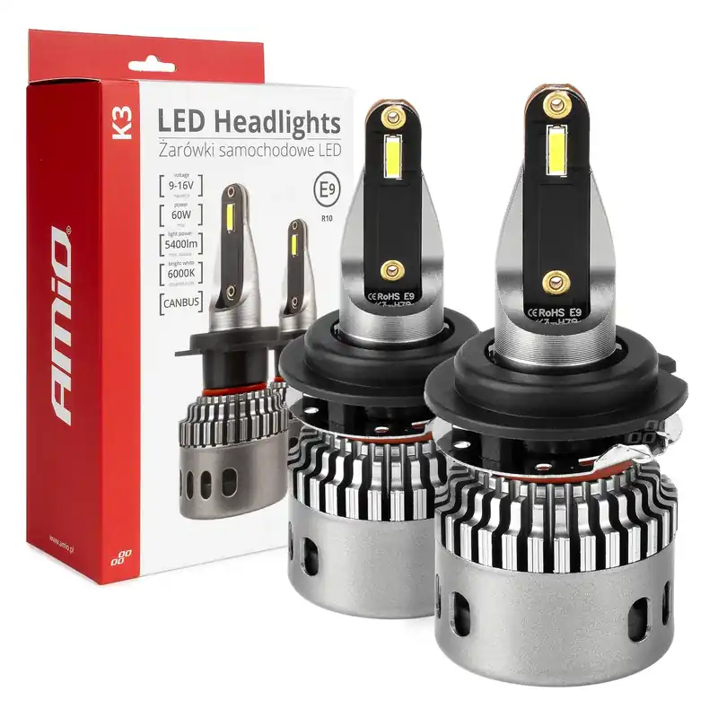 LED-ajovalo AMiO K3-sarja H7-6 12 V 6000K CANBUS Vain Tänään