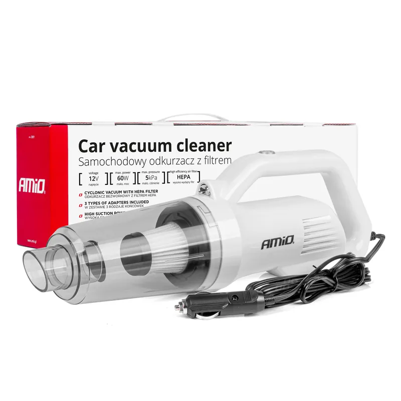 Autopölynimuri 12 V 60 W HEPA 5 kPa Kausialennus