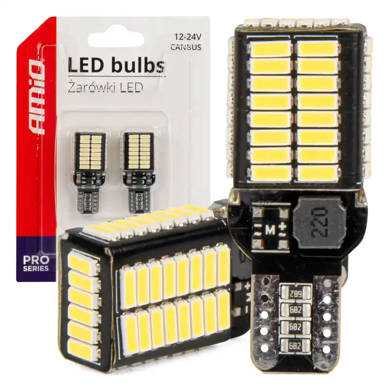 LED CANBUS-polttimot PRO-sarja T15e W16W 54×4014 SMD valkoinen 12V/24V Flash-Tarjous