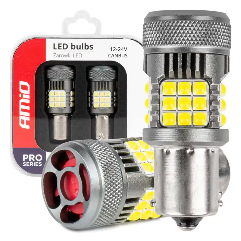 LED CANBUS -polttimot PRO-sarja 1156 BA15S P21W R10W R5W 36×3030 SMD tuulettimella valkoinen 12V/24V Tilaa Nyt