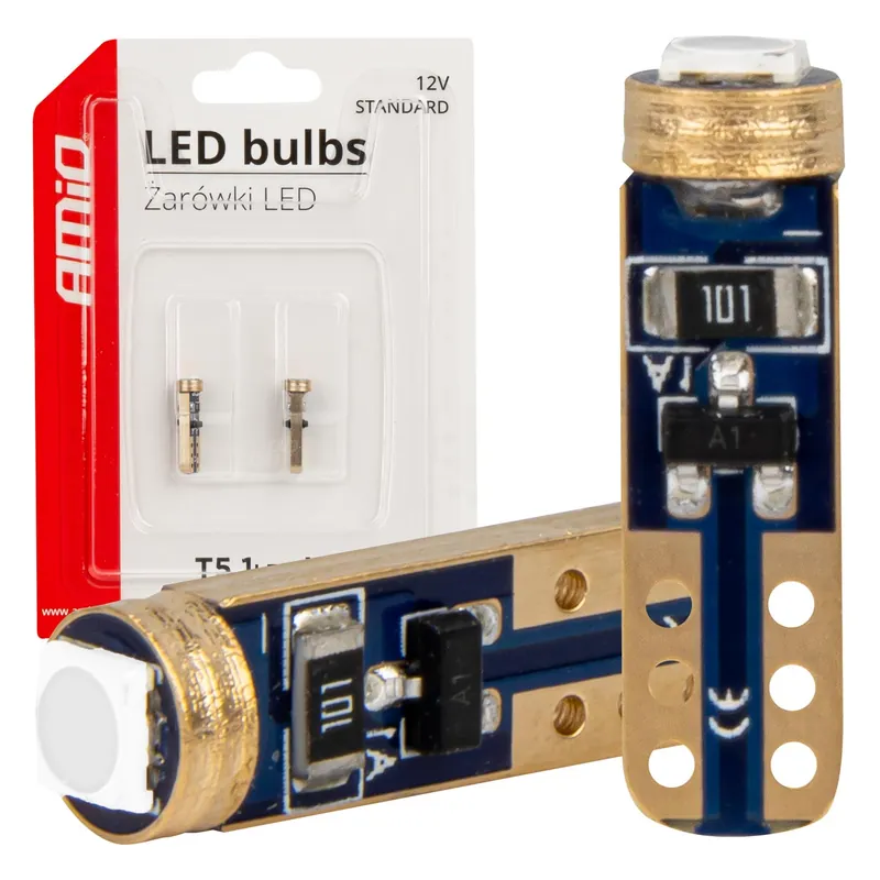 Vain Rajoitetun Ajan LED-polttimo T5 12V 3030 1LED HP CANBUS sininen