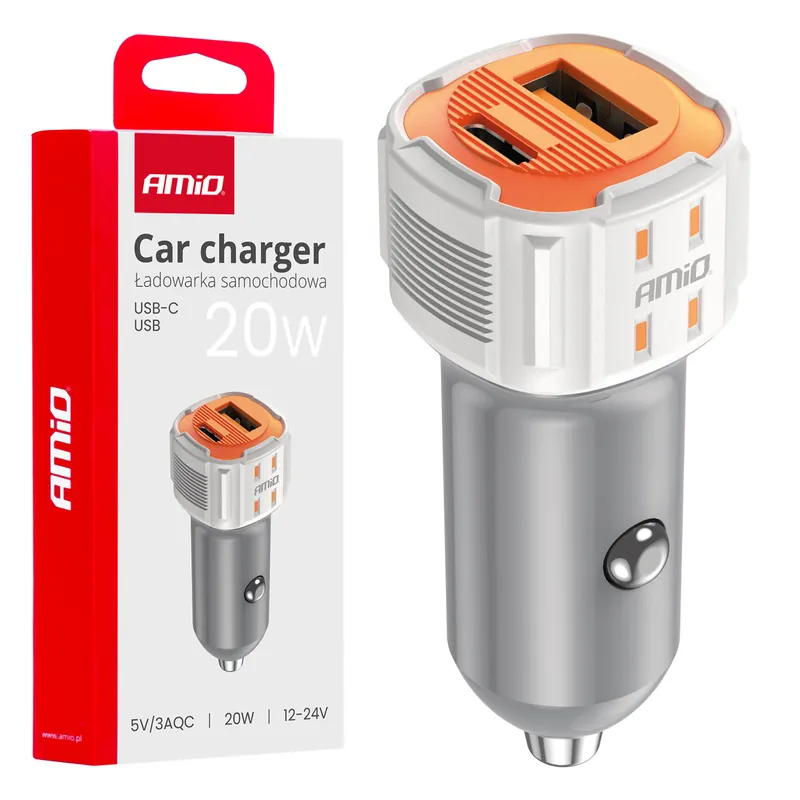 Autolaturi USB-A + USB-C 20 W 12/24 V Uusi Malli