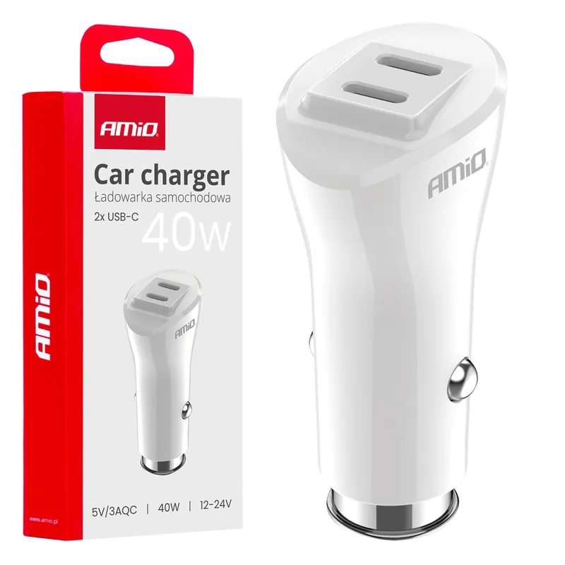 Autolaturi 2xUSB-C 40 W 12/24 V Kausialennus