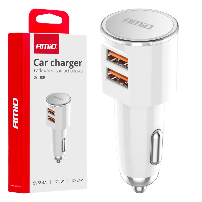Viimeinen Mahdollisuus Autolaturi 2x USB-A 3.4A 12/24 V