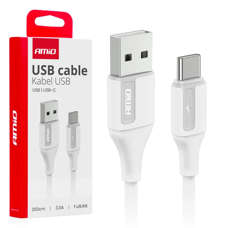 Cafele USB – USB-C -kaapeli 3A 200 cm FullLINK Suoraan Valmistajalta