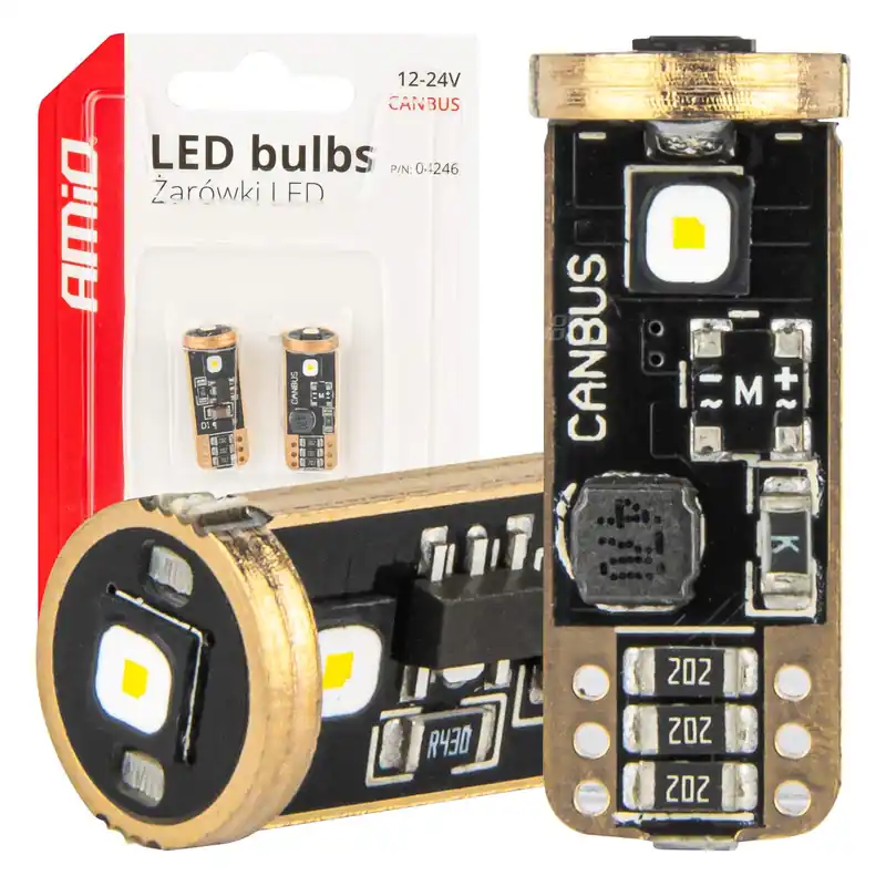 CANBUS LED-polttimot T10 W5W 3SMD 3838 valkoinen 12V/24V Eniten Myyty