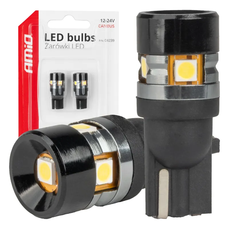 LED-polttimo CANBUS T10 W5W 5SMD 3030 valkoinen 12V/24V Vain Rajoitetun Ajan