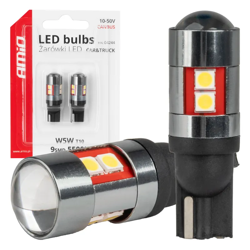 LED-polttimo CANBUS T10 W5W 9 SMD 3030 valkoinen 12-48V Asiakkaiden Suosikki