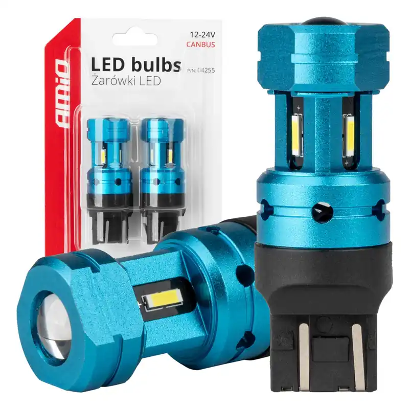 LED-polttimo CANBUS T20 7443 W21/5W 4SMD 1860 valkoinen 12V/24V Löytö