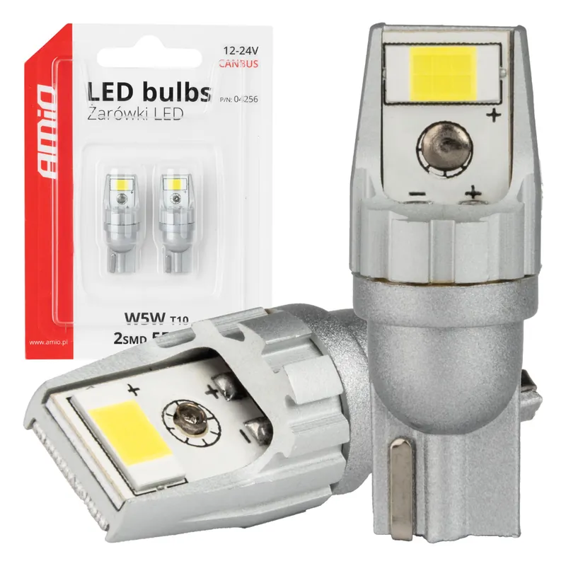 LED-polttimo CANBUS T10 W5W 2SMD 3570 valkoinen 12V/24V Heti Saatavilla