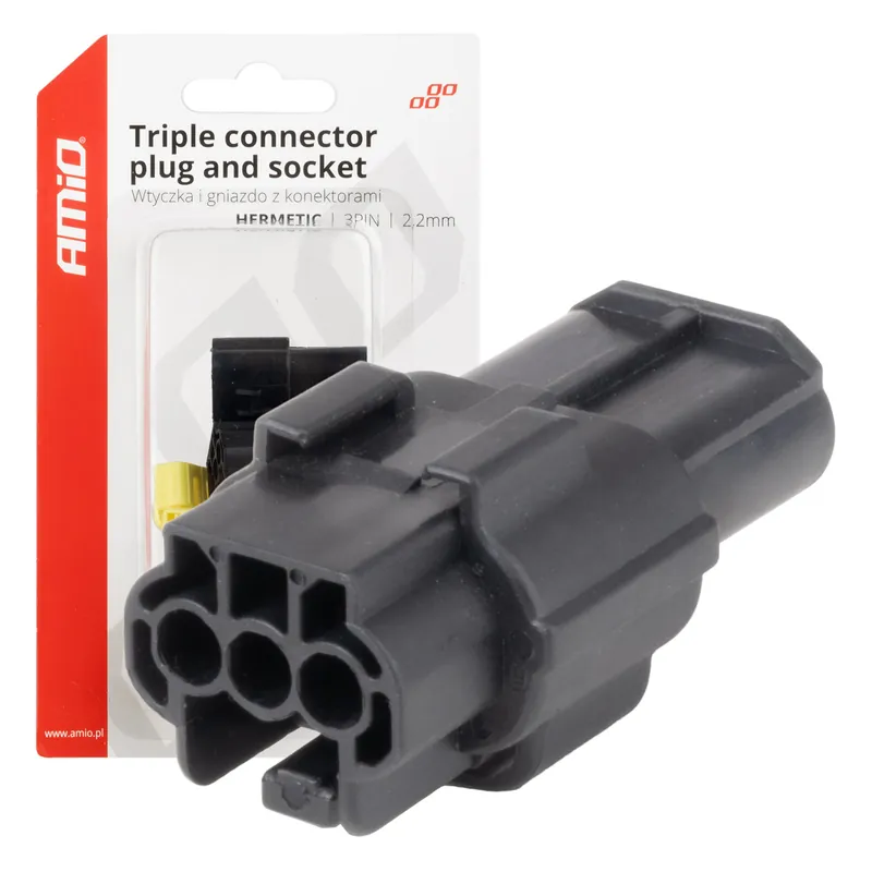Tilaa Heti Liitin- ja pistokesarja 3-napainen 2,2 mm