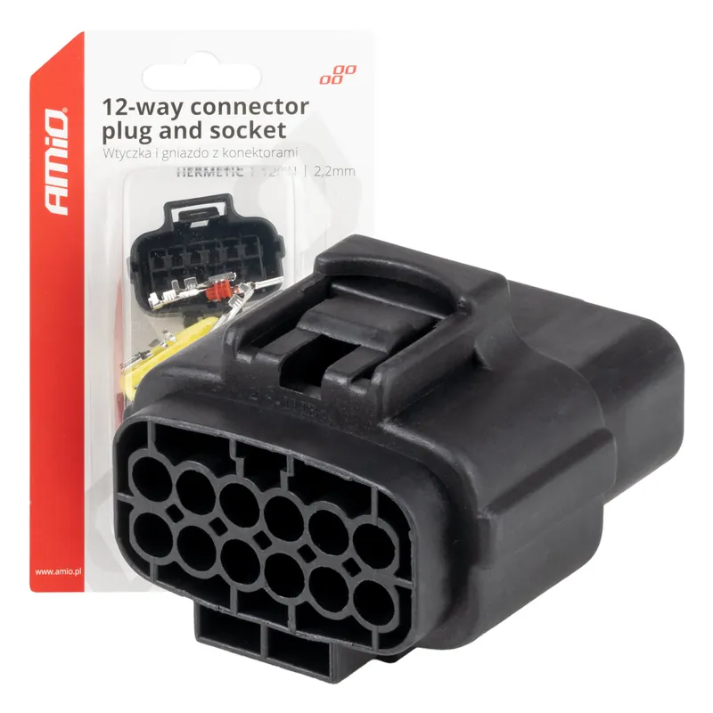 Liitin- ja pistokesarja 12-napainen 2,2 mm Superhinta